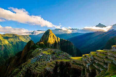 Sunkissed Machu Picchu und Huayna Picchu Peru