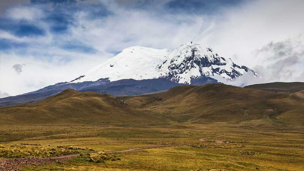 early morning view of antisana volcano ecuador