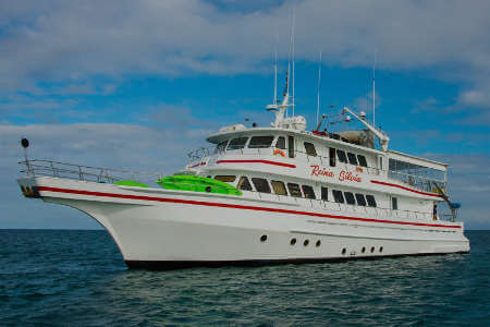 reina silvia yacht at the galapagos islands