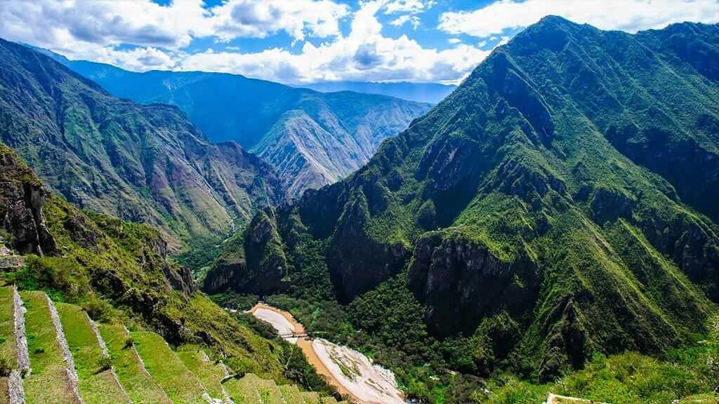 landwirtschaftliche Terrassen im heiligen Tal Peru