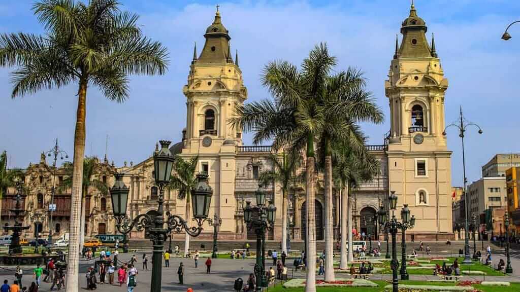 cusco cathedral and main square in peru