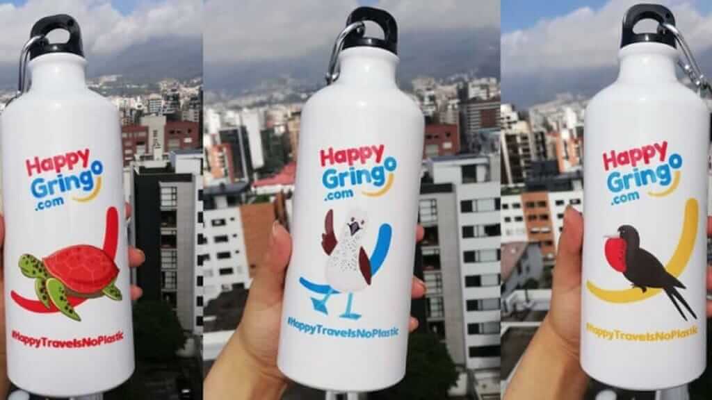 use happy gringo galapagos water bottles to keep the galapagos islands plastic free