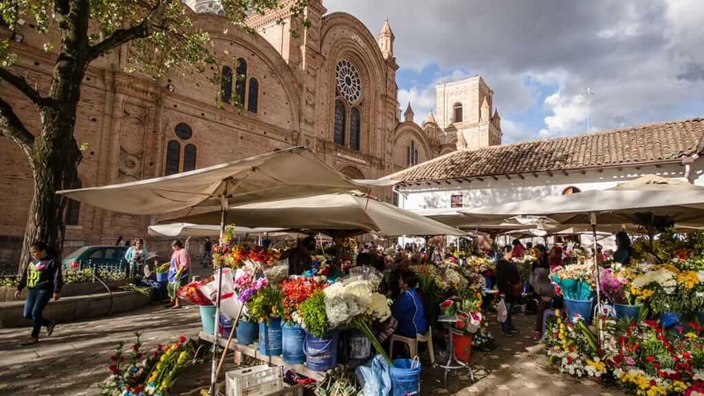 cuenca flower market ecuador