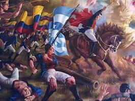 painting of the battle of pichincha ecuador 24th May