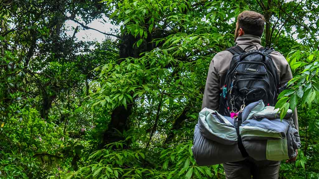 use a backpack not a suitcase to visit the amazon jungle