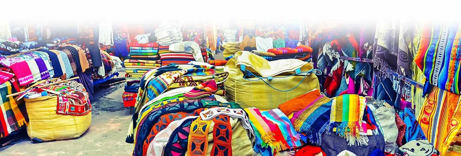 colorful otavalo market stalls ecuador