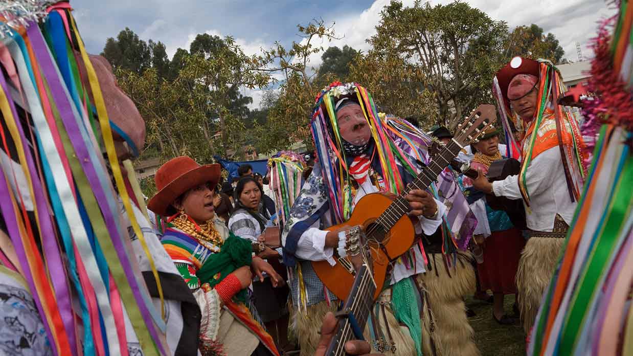 inti raymi ecuador celebrations with guitar music