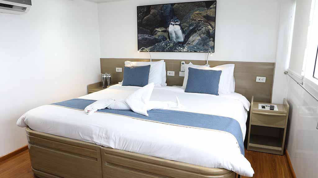 calipso yacht Galapagos islands cruise - bedroom