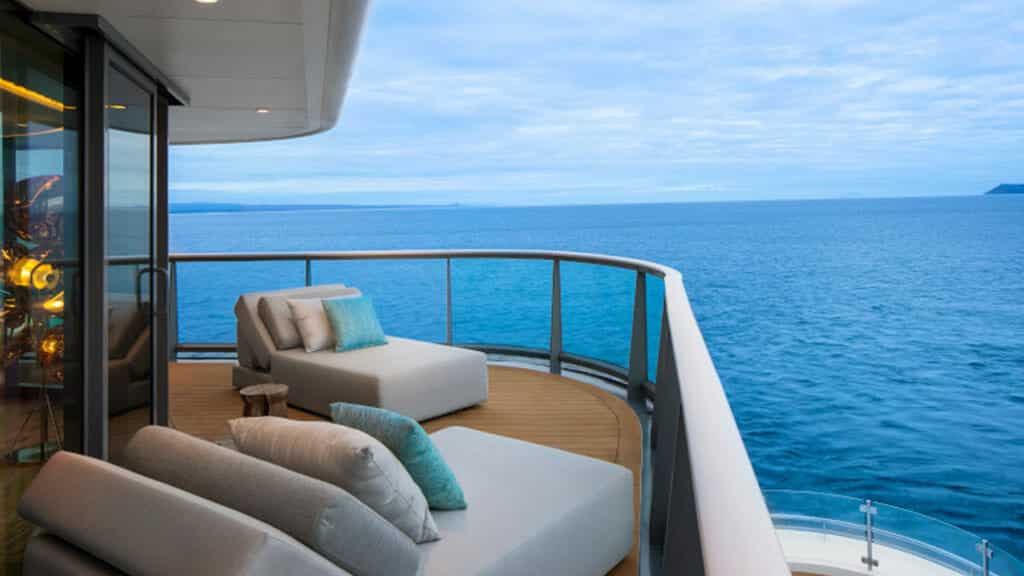 celebrity flora galapagos kreuzfahrtschiff kabine balkon mit meerblick
