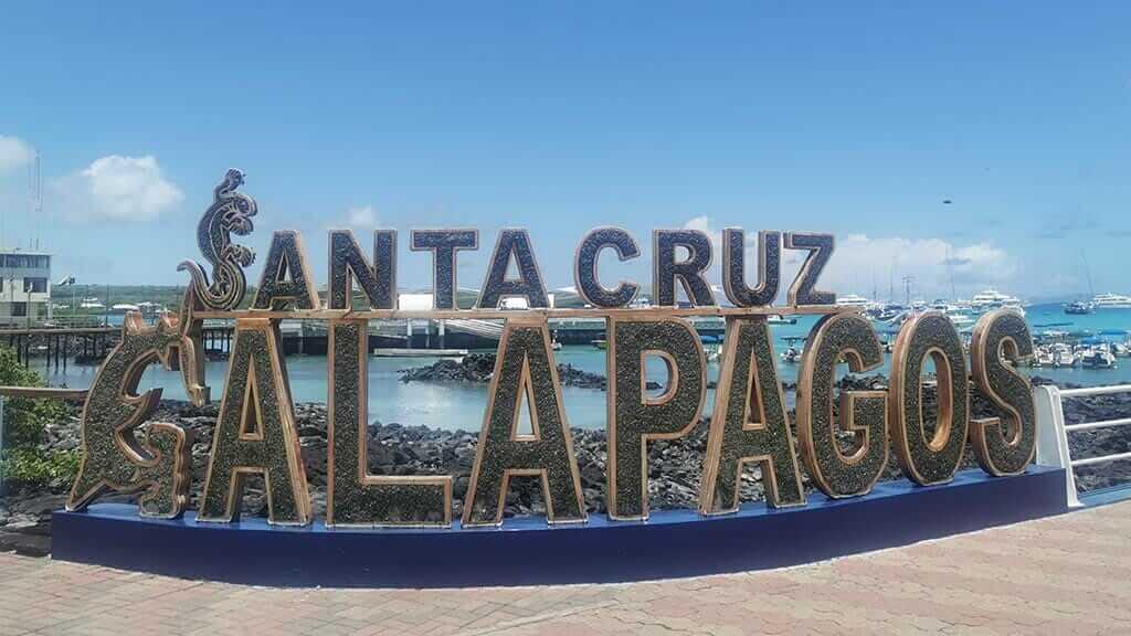 Santa Cruz Galapagos-Zeichen