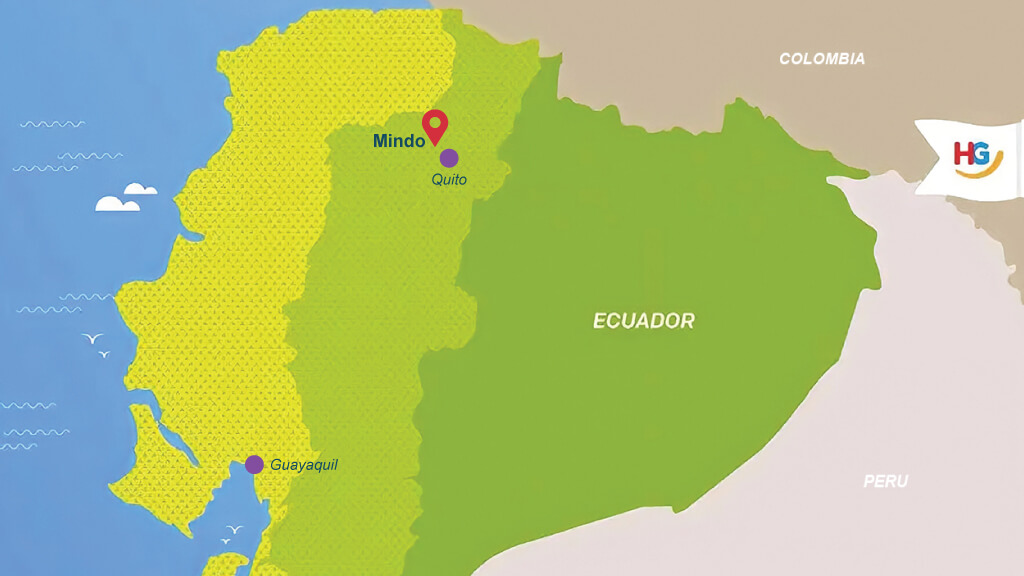 map - where is mindo ecuador?