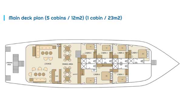 solaris yacht main-deck plan