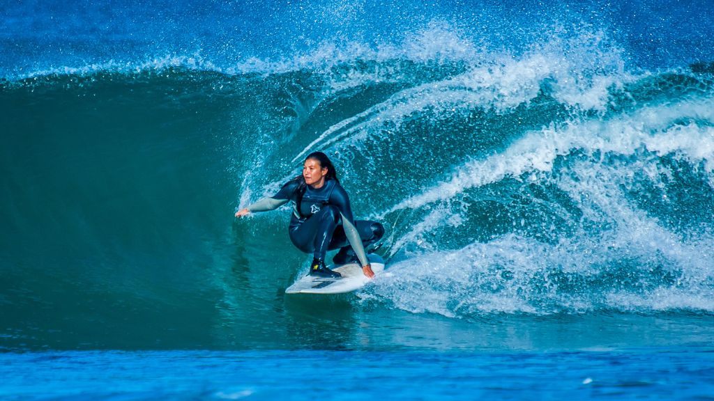 surfing girl ecuador beaches