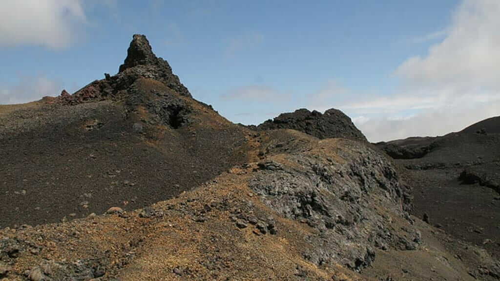 sierra negra volcano slopes in the galapagos islands