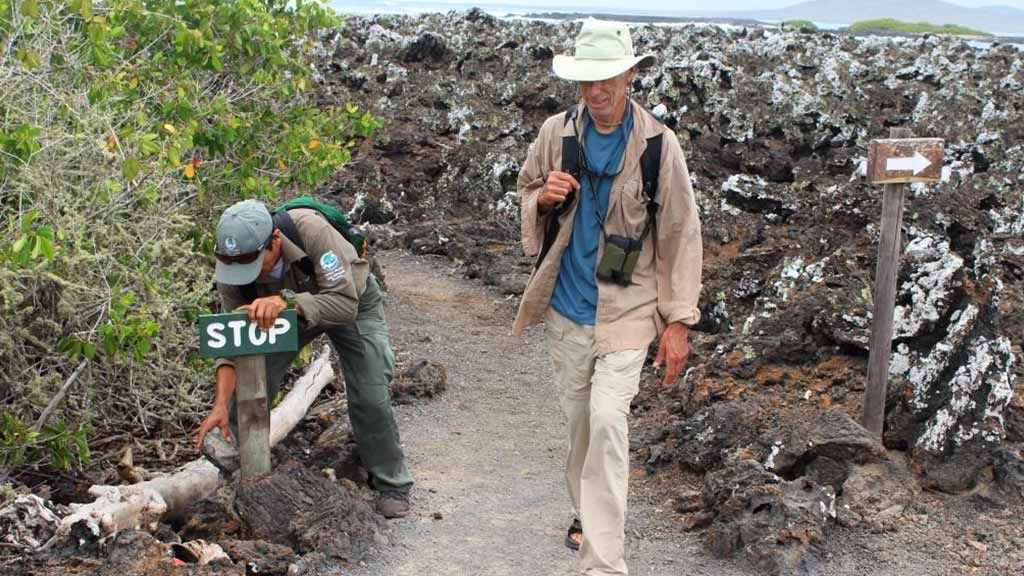 galapagos islands stay on the trails