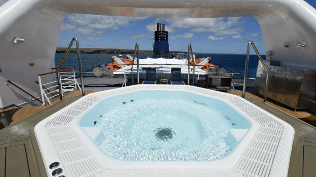 celebrity xpedition galapagos cruise ship outdoor jacuzzi