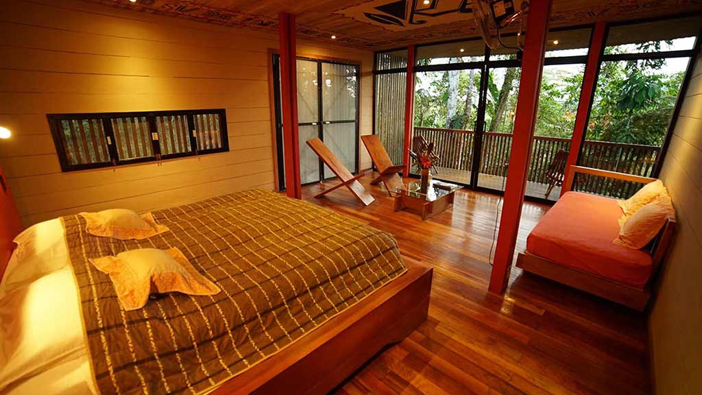ecuador jungle hamadryade lodge double bedroom with terrace
