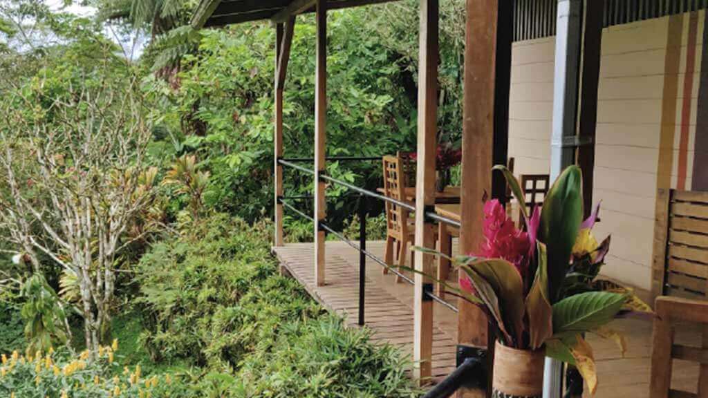 Ecuador Hamadryade Lodge Terrasse