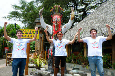 tourists enjoy inti nana museum ecuador equator